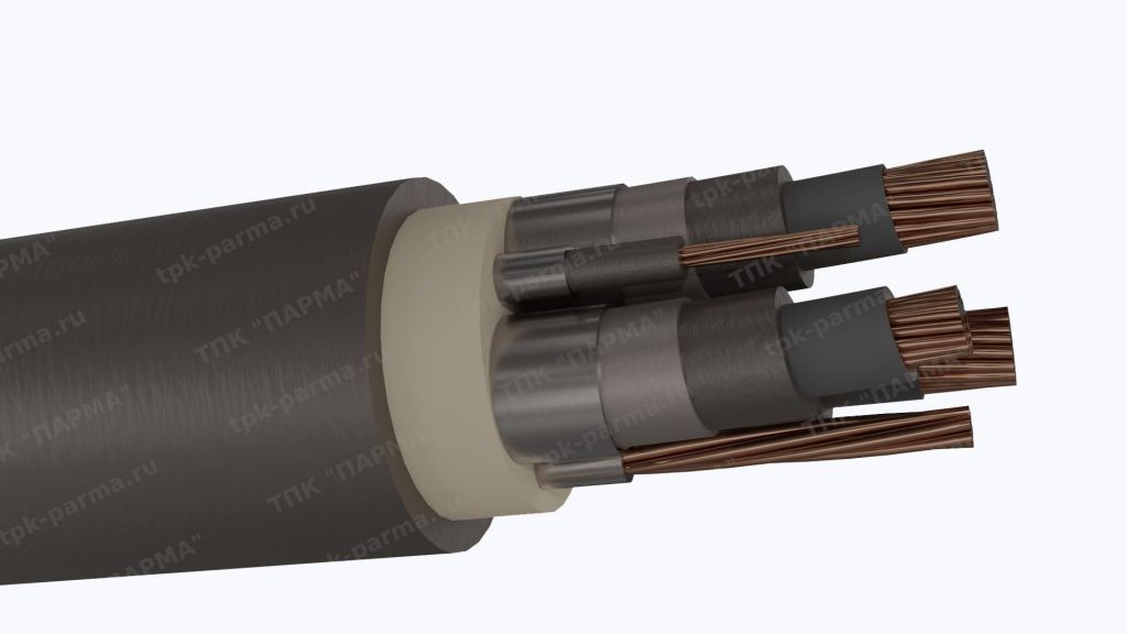 Фотография провода Кабель КГЭТ 3х35+1х10+1х6,0 - 6кВ